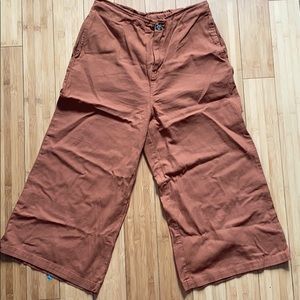 Good luck gem rust orange wide leg pants size L